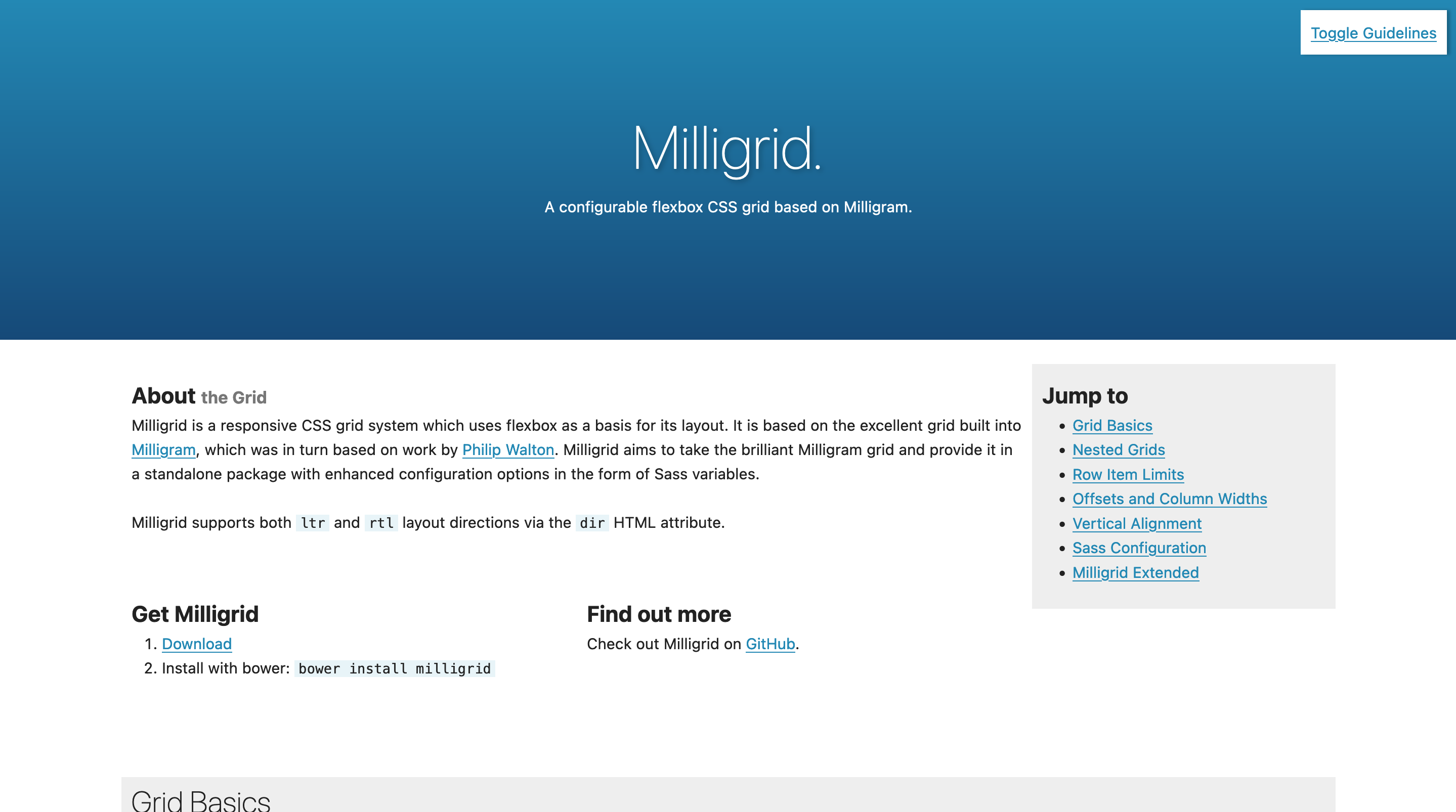 Milligrid's documentation site